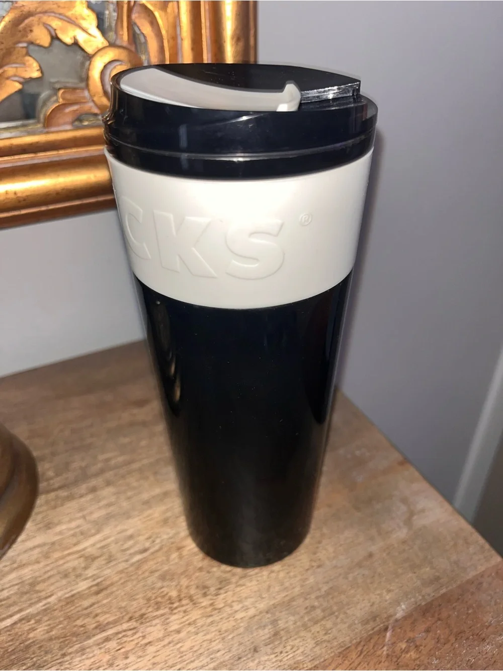 Starbucks Black and White Insulated Travel Mug with Slip Grip